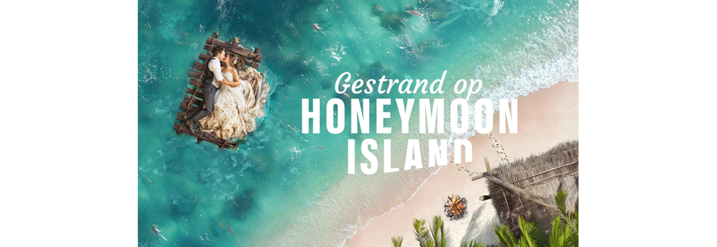 Vijf koppels springen in het diepe in Gestrand Op Honeymoon Island