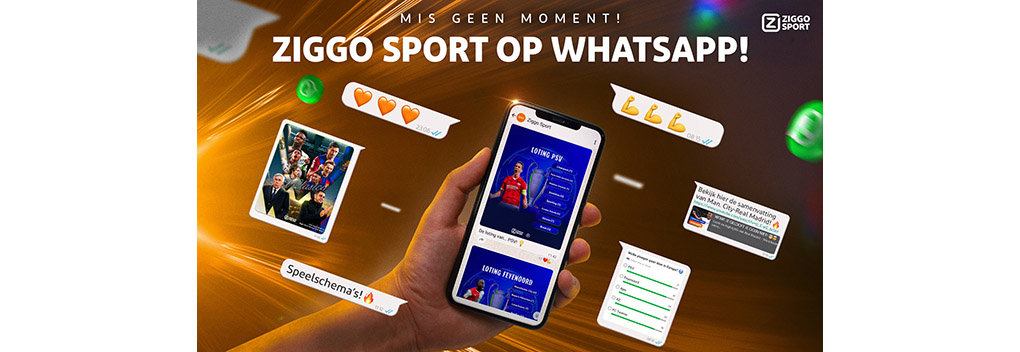 Ziggo Sport breidt uit met WhatsApp Channel