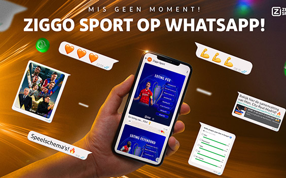 Ziggo Sport breidt uit met WhatsApp Channel