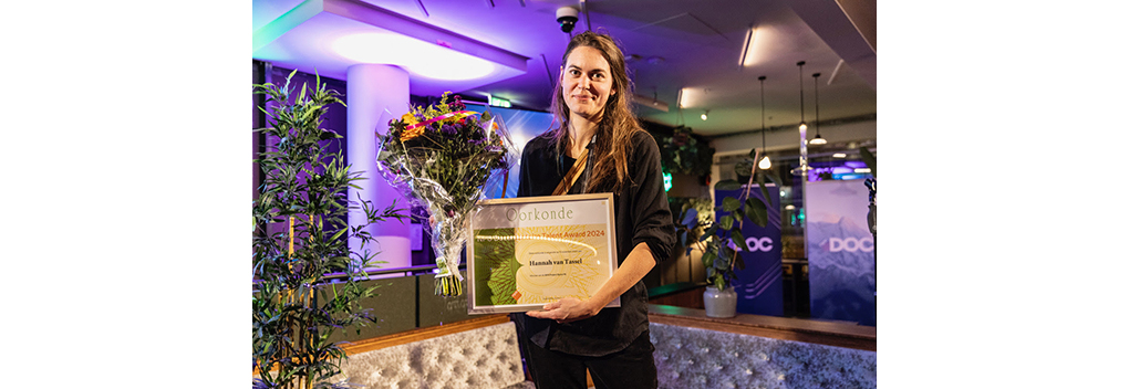 Regisseur Hannah van Tassel wint NPO Documentaire Talent Award tijdens IDFA