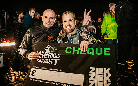 Wijnand Speelman haalt 209.362 euro op voor 3FM Serious Request