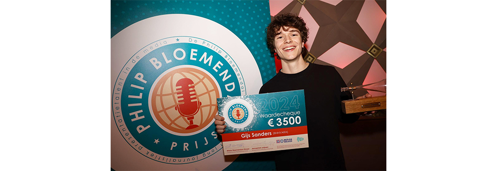 Gijs Sanders wint Philip Bloemendal Prijs 2024