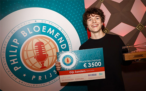 Gijs Sanders wint Philip Bloemendal Prijs 2024