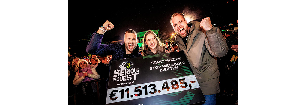 3FM Serious Request haalt € 11.513.485,- op voor Metakids